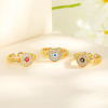 Hd Jewelry Elegance Wholesale: 18K Gold Plated Women's Devil's Eye Rings - Expert OEM/ODM Services