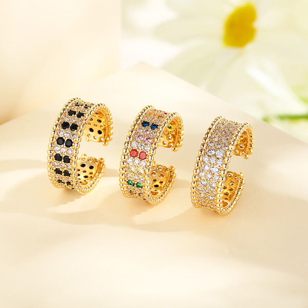 Joyería HD al por mayor - Colección Enchanting Hues: anillos de circón de colores vivos, listos para OEM y ODM