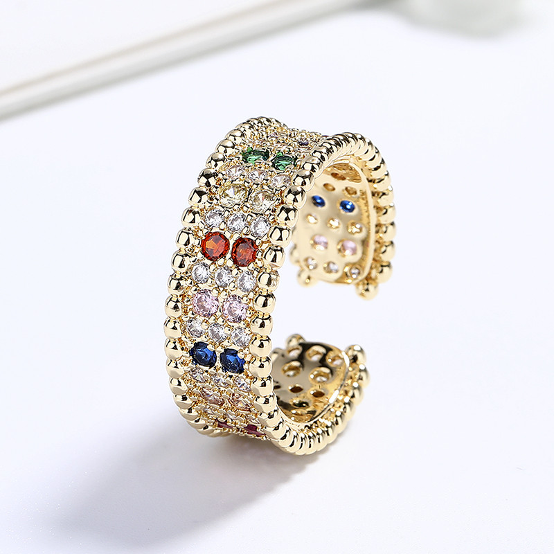 Classic Colored Zircon Gold-Plated Rings