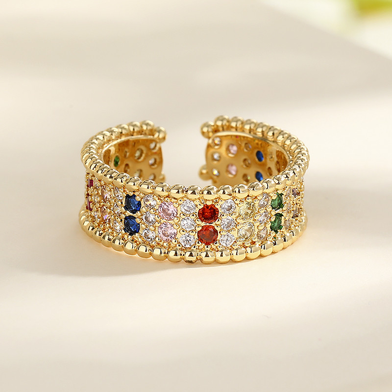 Classic Colored Zircon Gold-Plated Rings