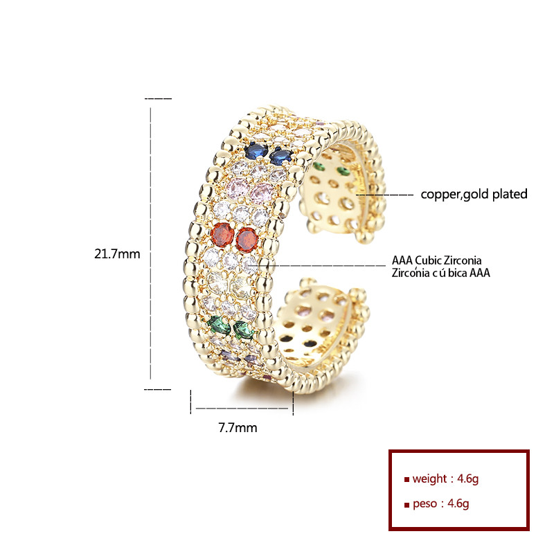 Classic Colored Zircon Gold-Plated Rings