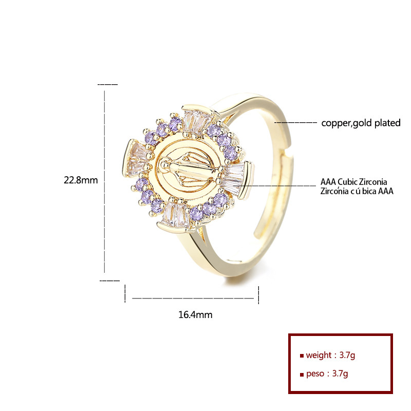 Classic Colored Zircon Gold-Plated Rings