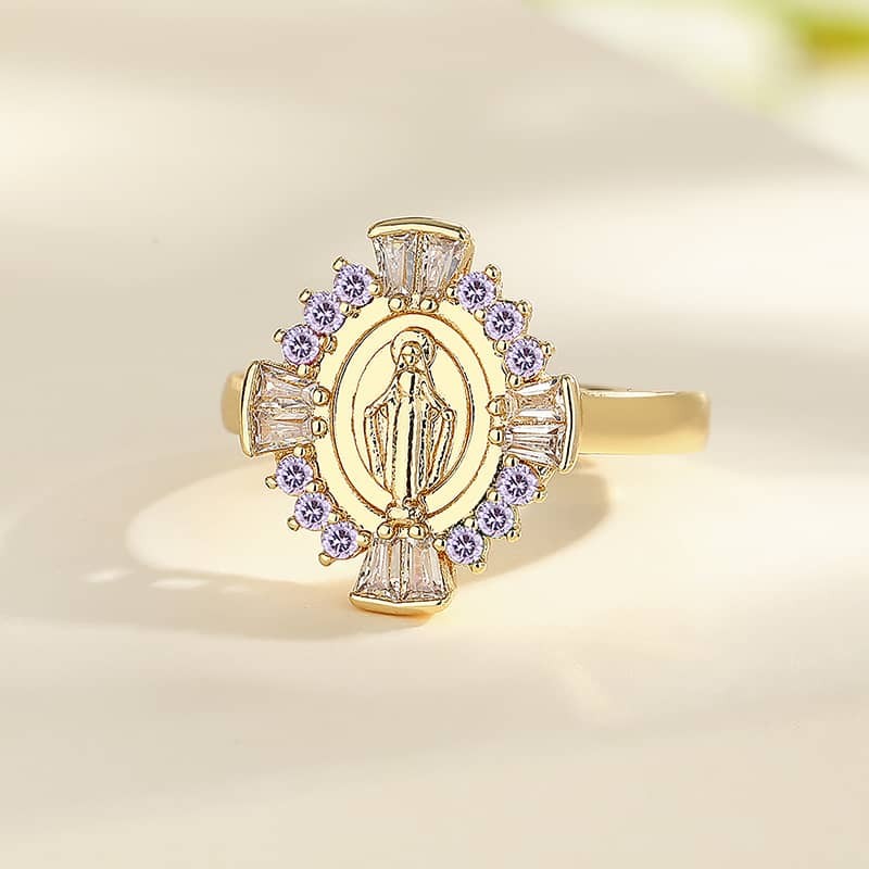 Classic Colored Zircon Gold-Plated Rings