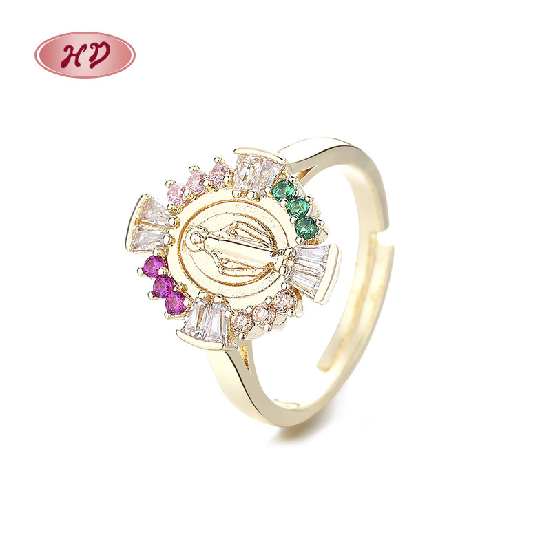 Classic Colored Zircon Gold-Plated Rings