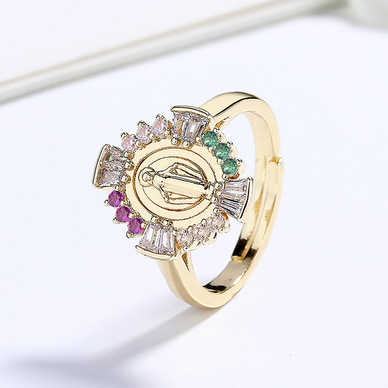 Classic Colored Zircon Gold-Plated Rings