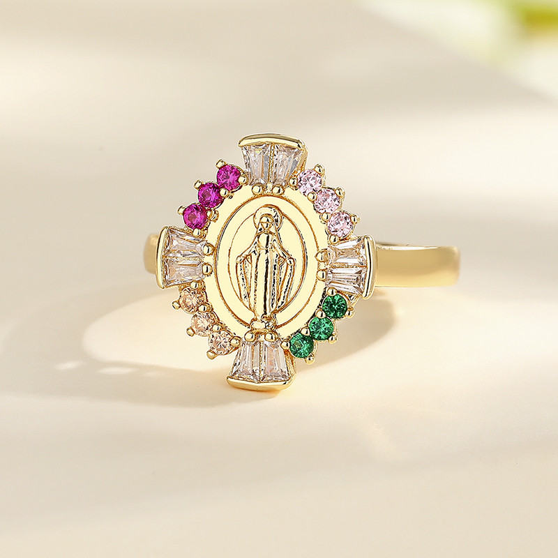 Classic Colored Zircon Gold-Plated Rings