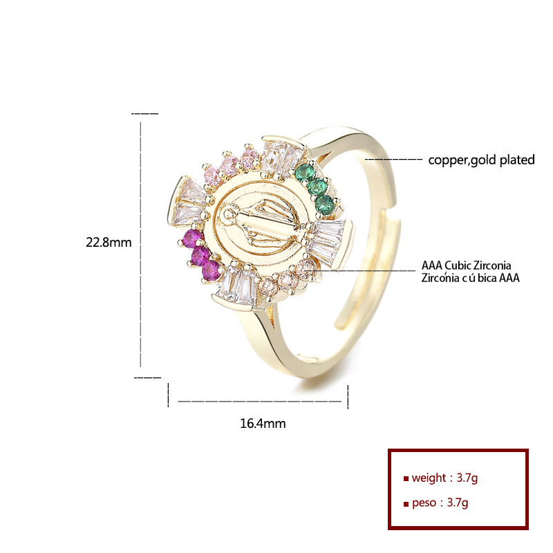 Classic Colored Zircon Gold-Plated Rings