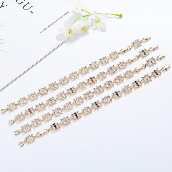 Hd Jewelry Vibrant Elegance Wholesale Color Zircon Fashion Jewelry Bracelets In 18K Gold Plated Jewelry