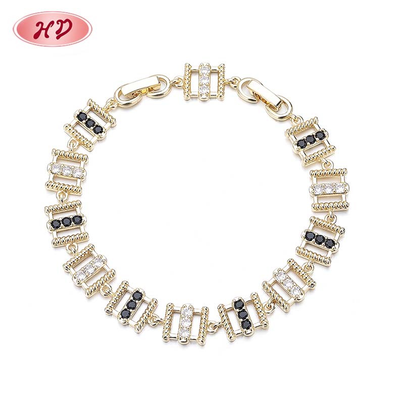 18k gold-plated colorful zircon bracelet