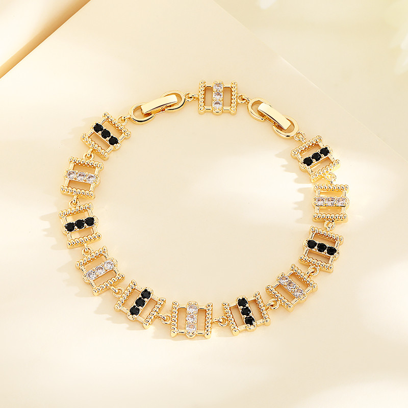 18k gold-plated colorful zircon bracelet