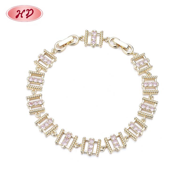 18k gold-plated colorful zircon bracelet