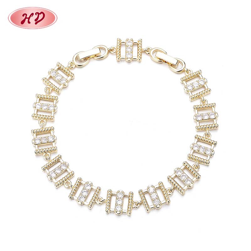 18k gold-plated colorful zircon bracelet