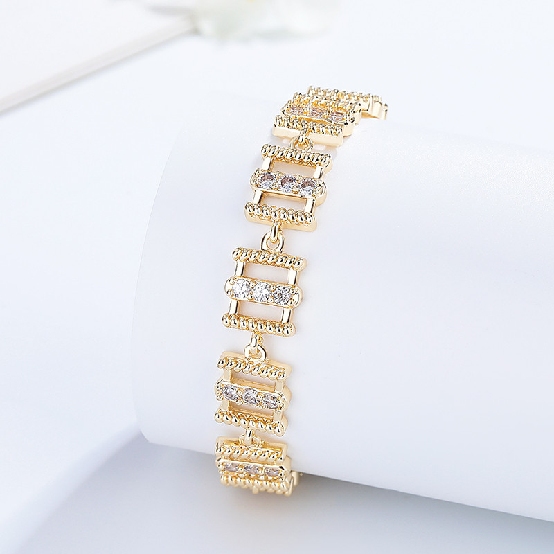 18k gold-plated colorful zircon bracelet