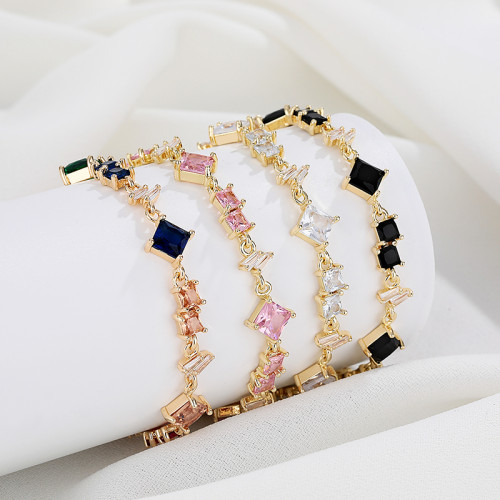 Hd Jewelry Ethereal Blossom 18K Gold Wholesale Color 3A Geometry Zircon Women'S Bracelets