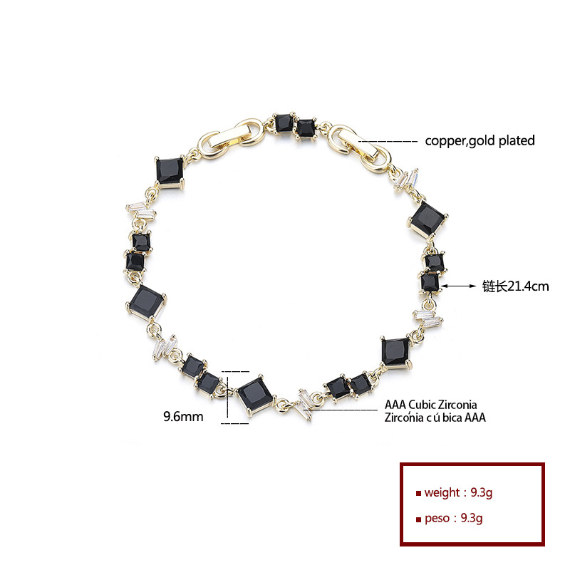 Wholesale high quality 18k gold plated zircon bracelet