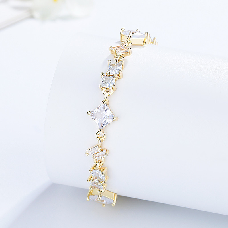 Wholesale high quality 18k gold plated zircon bracelet