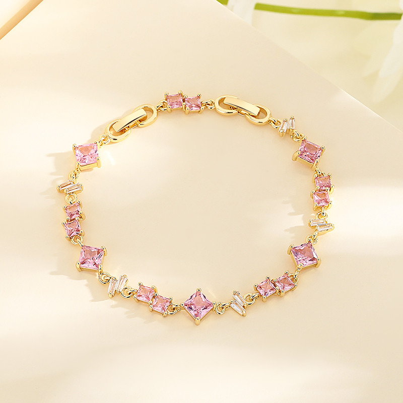 Wholesale high quality 18k gold plated zircon bracelet