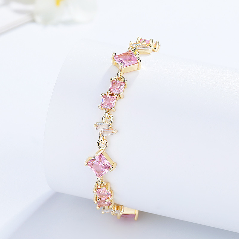 Wholesale high quality 18k gold plated zircon bracelet