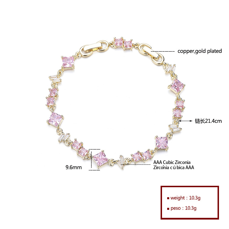 Wholesale high quality 18k gold plated zircon bracelet