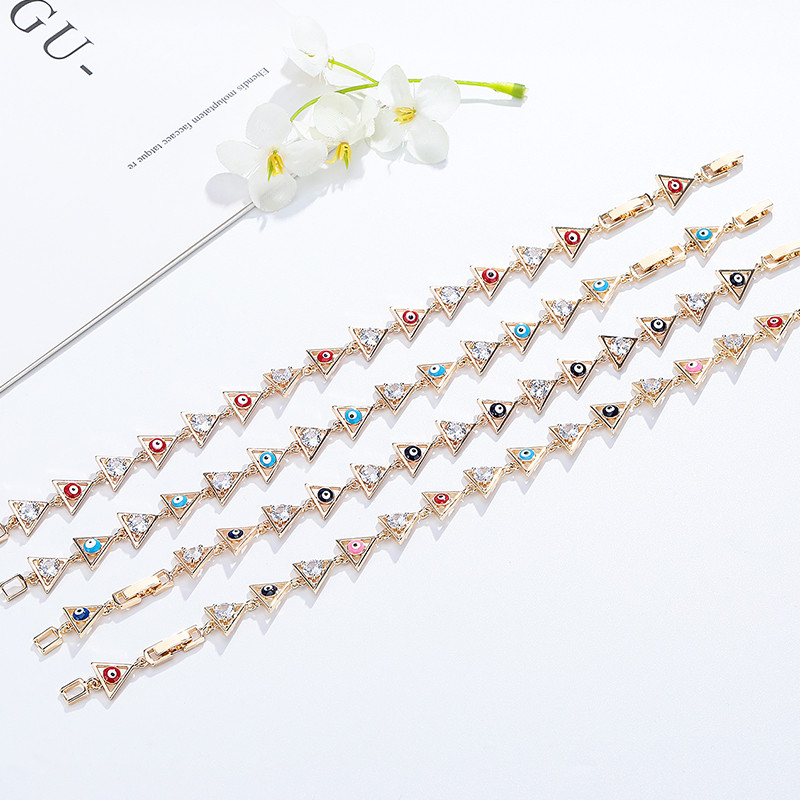 Wholesale high quality 18k gold plated zircon bracelet