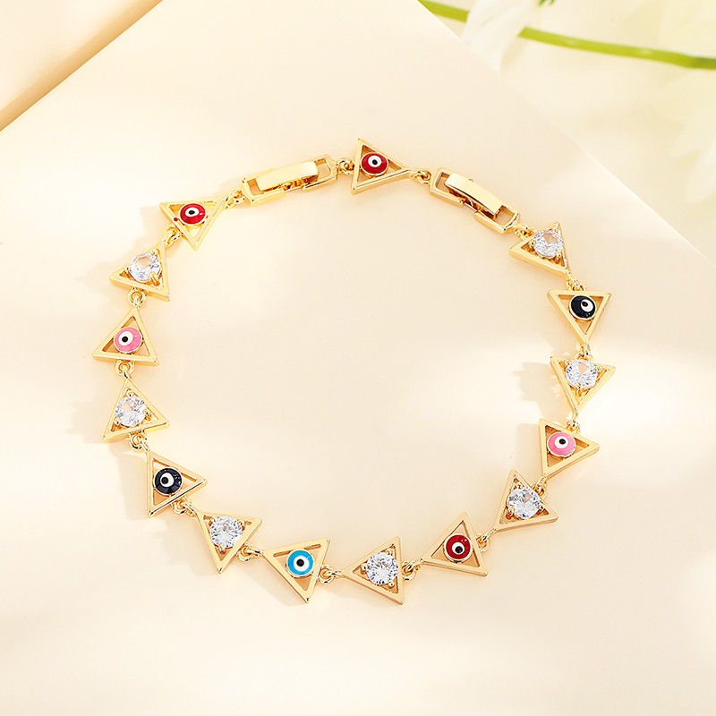 Wholesale high quality 18k gold plated zircon bracelet