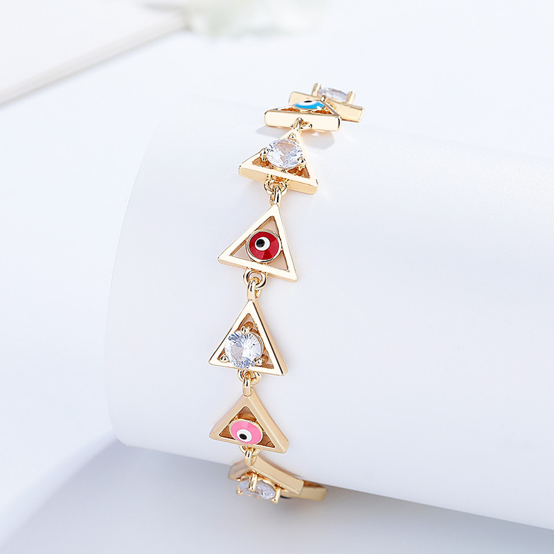 Wholesale high quality 18k gold plated zircon bracelet