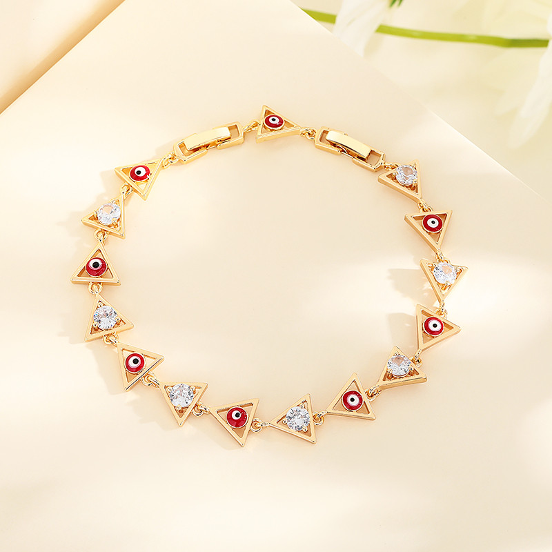 Wholesale high quality 18k gold plated zircon bracelet