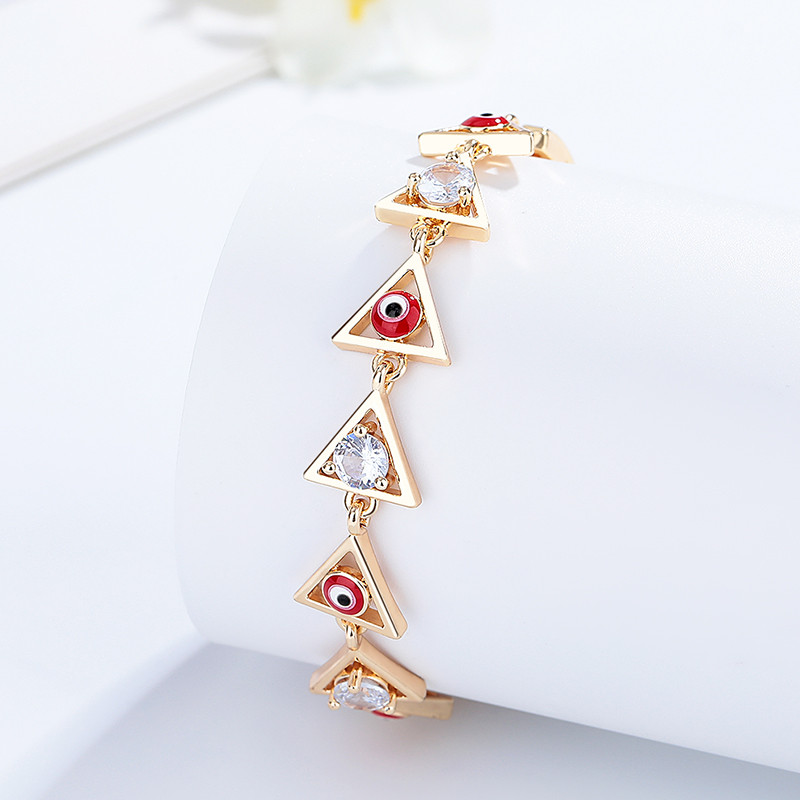 Wholesale high quality 18k gold plated zircon bracelet