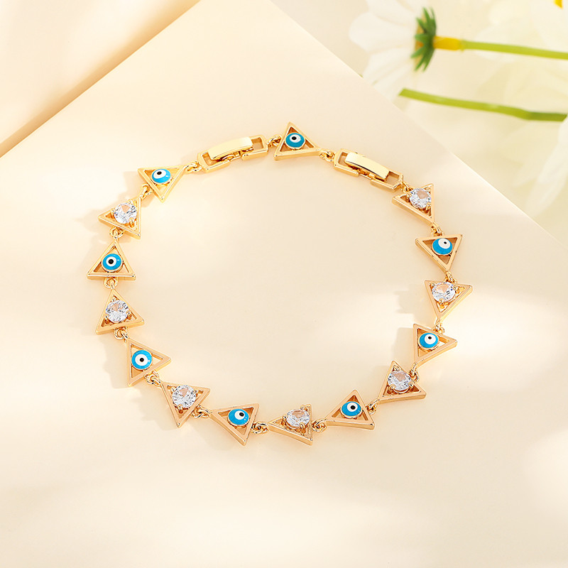 Wholesale high quality 18k gold plated zircon bracelet