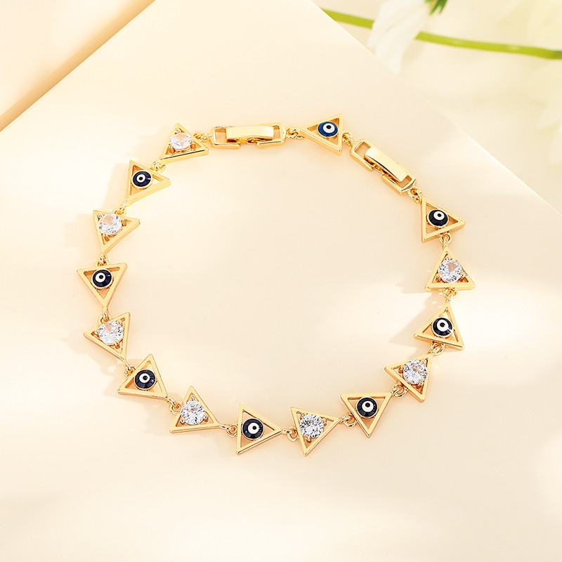 Wholesale high quality 18k gold plated zircon bracelet