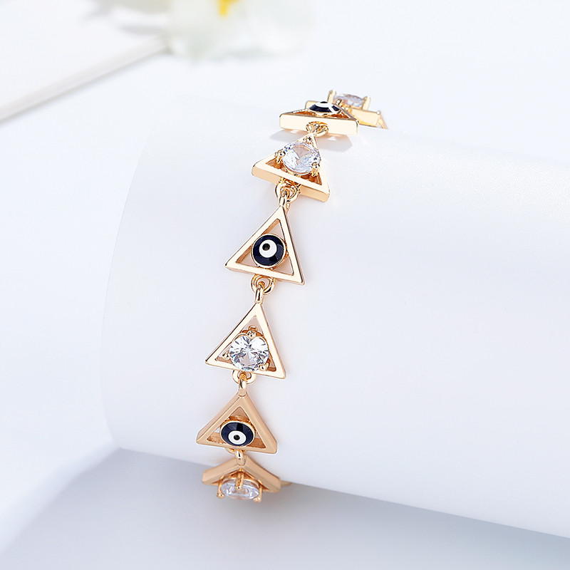 Wholesale high quality 18k gold plated zircon bracelet