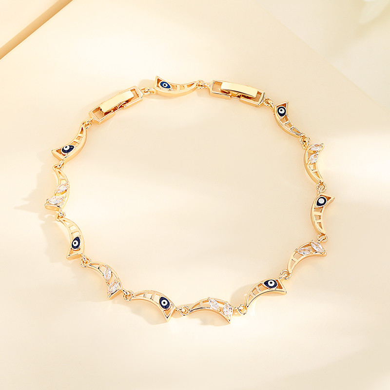 Wholesale high quality 18k gold plated zircon bracelet