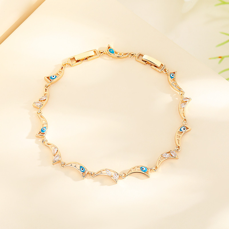 Wholesale high quality 18k gold plated zircon bracelet