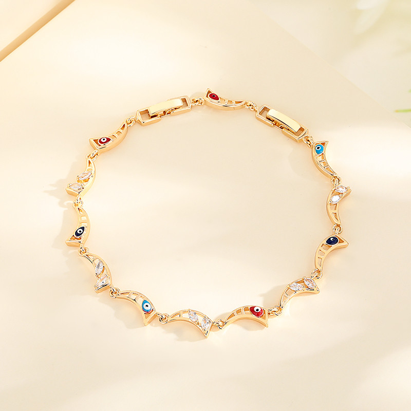 Wholesale high quality 18k gold plated zircon bracelet