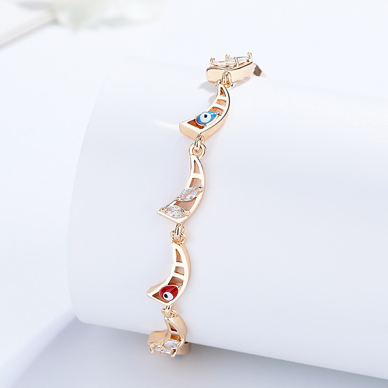 Wholesale high quality 18k gold plated zircon bracelet