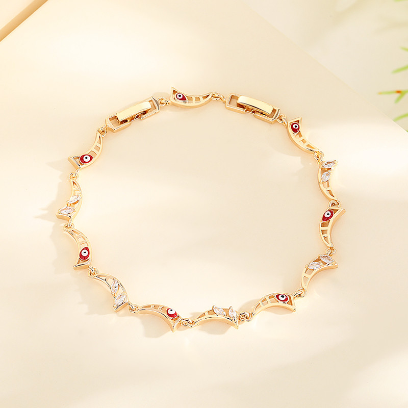 Wholesale high quality 18k gold plated zircon bracelet