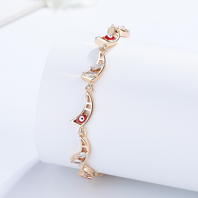 Wholesale high quality 18k gold plated zircon bracelet