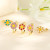 Heng Dian Elegance Wholesale Sunflower Zircon Rings Jewelry Women In 18K Gold Plated