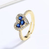 Wholesal 18k gold plated Heart Rings With Cubic Zirconia Brilliance Rings Jewelry Womens