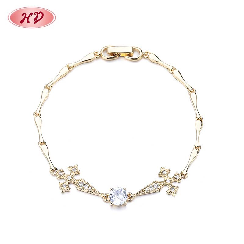 The 18K Gold-Plated Colorful Zircon Flower Bracelet