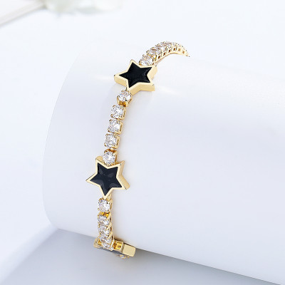Women Elegance Wholesale 18K Gold Plated Plated Women Star Charm Bracelets Bulk