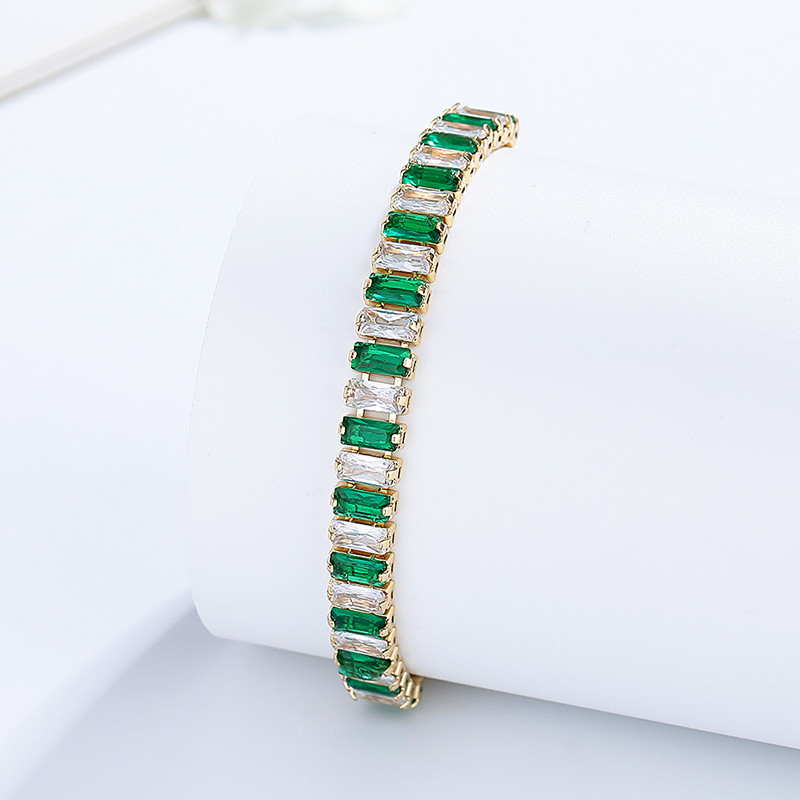 The 18K Gold-Plated Colorful Zircon Flower Bracelet