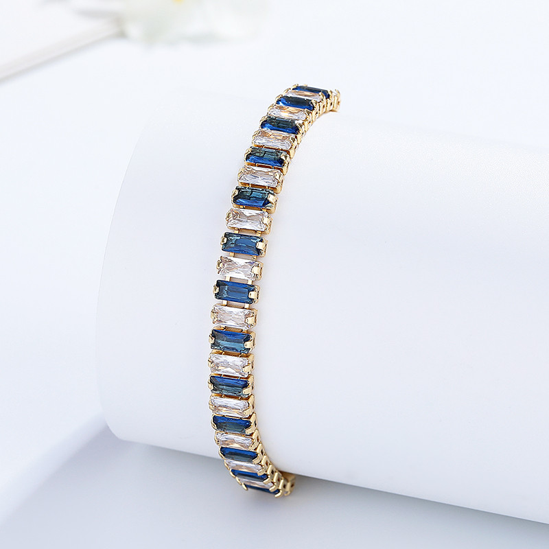 The 18K Gold-Plated Colorful Zircon Flower Bracelet