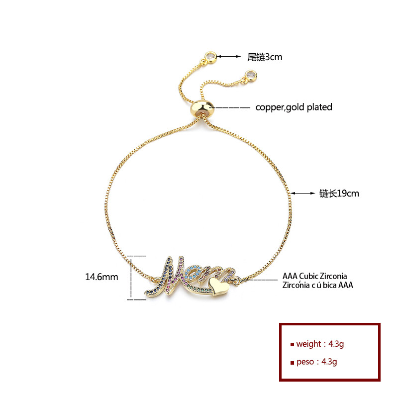 The 18K Gold-Plated Colorful Zircon Flower Bracelet