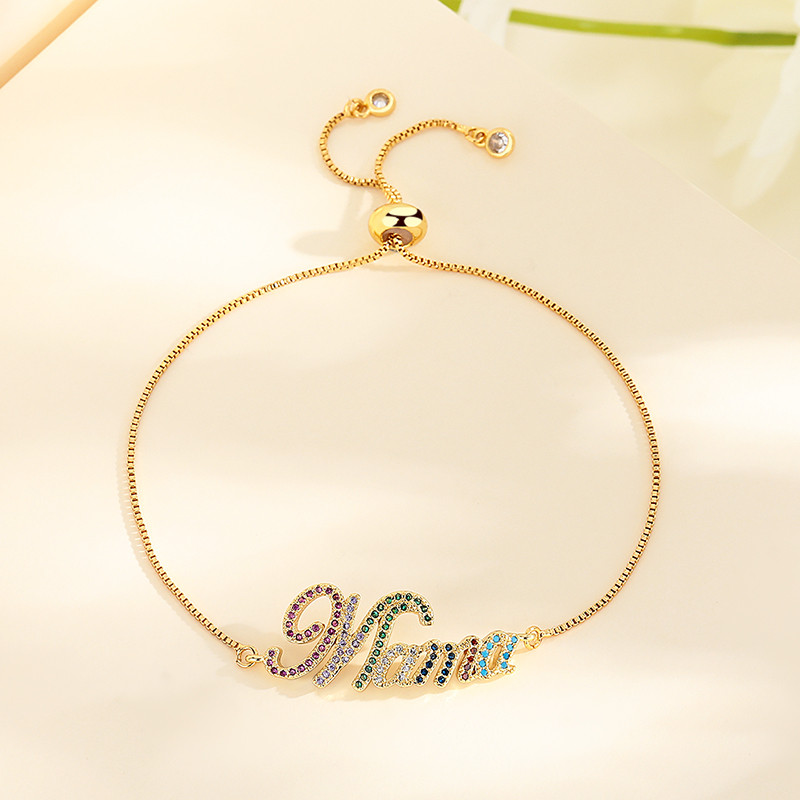 The 18K Gold-Plated Colorful Zircon Flower Bracelet