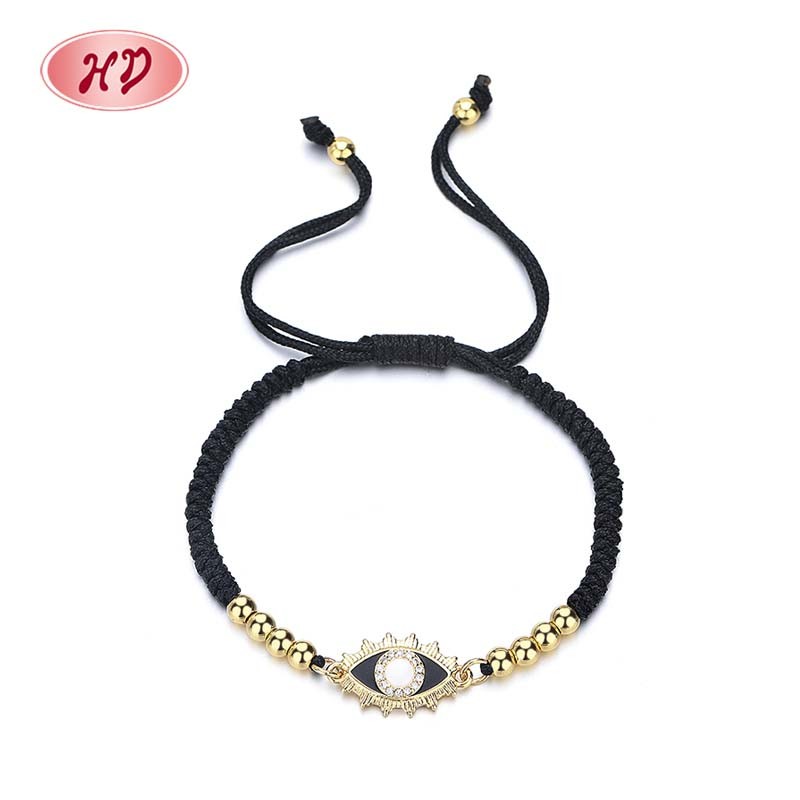 18K Gold-Plated Devil's Eye Braided Bracelet