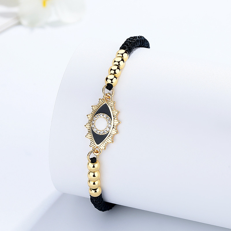 18K Gold-Plated Devil's Eye Braided Bracelet