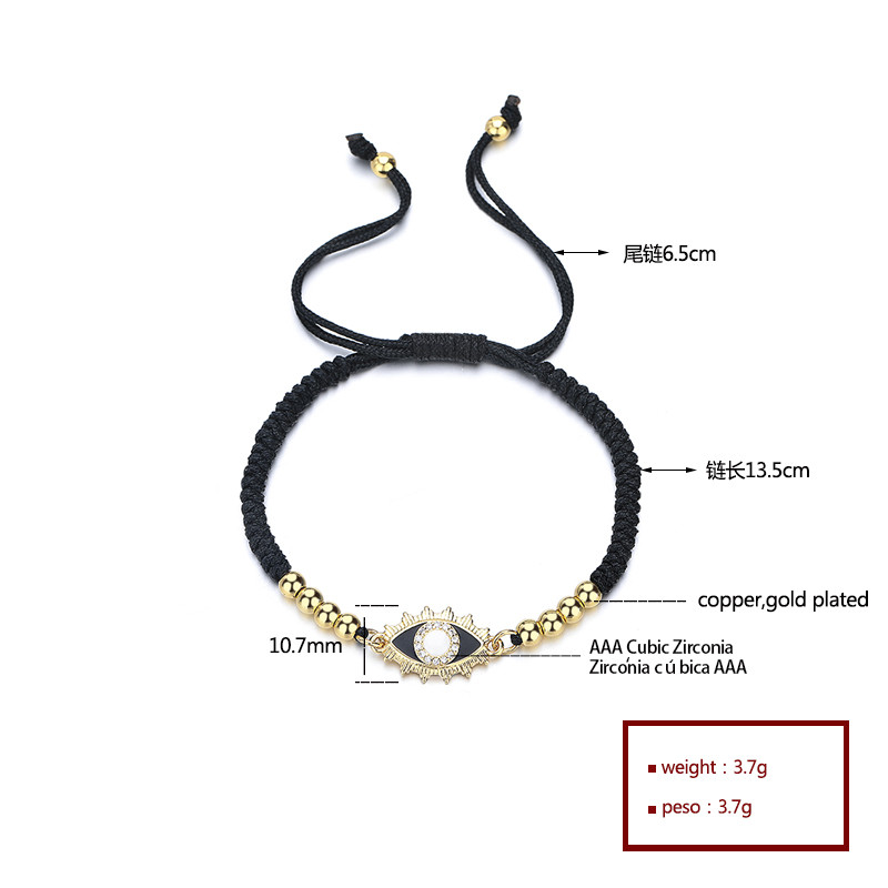 18K Gold-Plated Devil's Eye Braided Bracelet