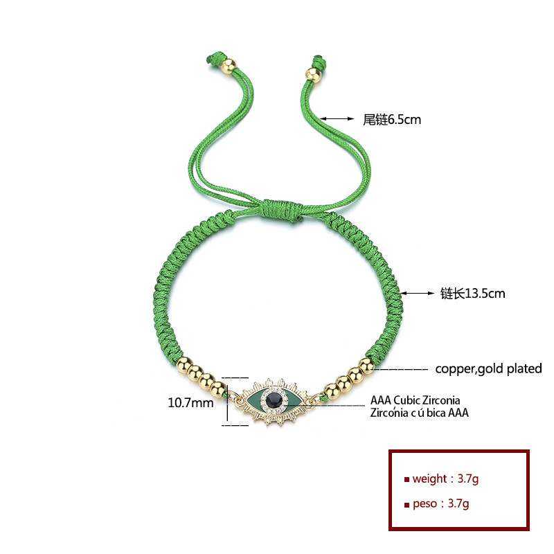 18K Gold-Plated Devil's Eye Braided Bracelet