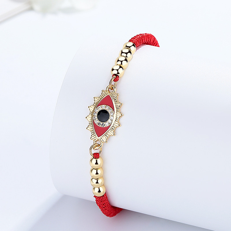 18K Gold-Plated Devil's Eye Braided Bracelet